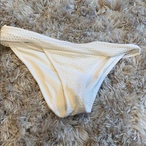 Size small white bikini bottoms worn once